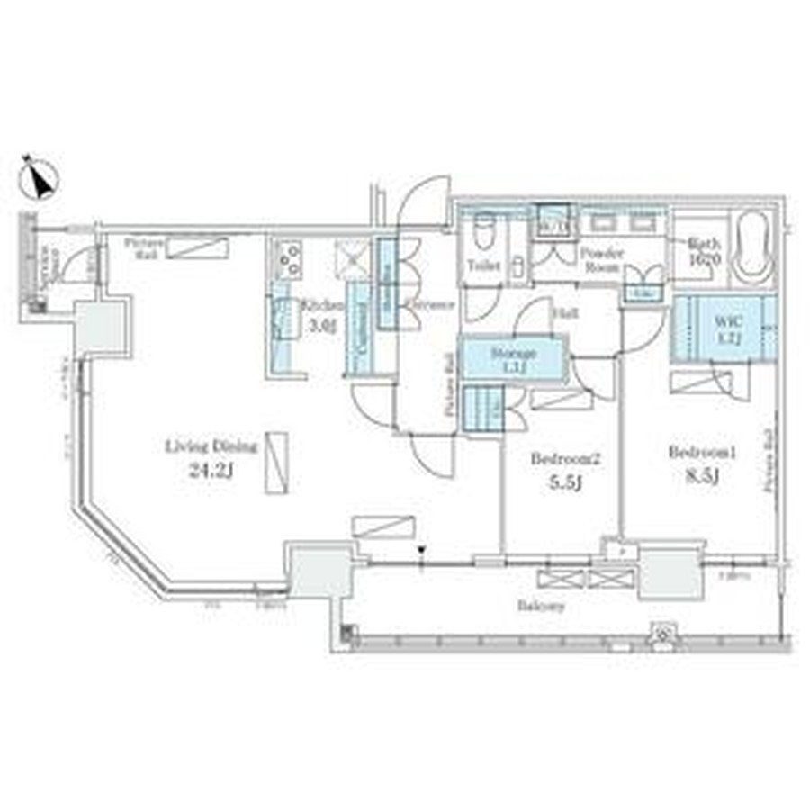 Park Court Roppongi Hilltop 2507 - Floor plan