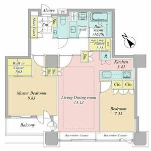 Tokyo Twin Parks Right Wing - 2LDK floor plan